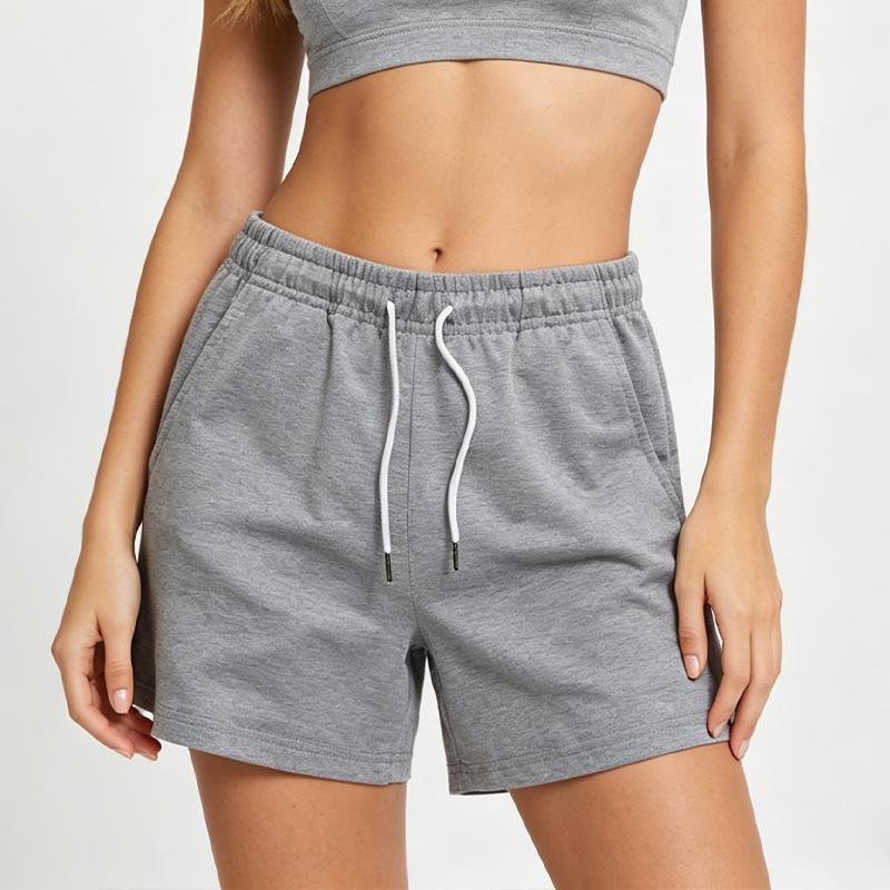 New women’s quick-dry sports casual shorts with a drawstring elastic waistband, summer beach athletic shorts