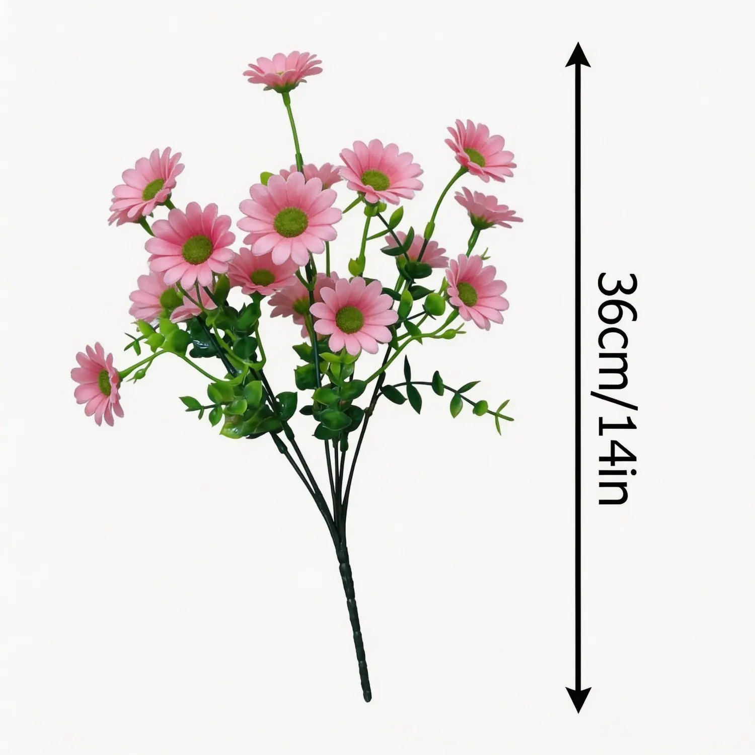 12 Bouquets Artificial Daisies, UV Resistant Plastic Faux Flowers, Decorative Fake Flowers for Indoor and Outdoor Use, Fake Floral Decor for Window Box, Garden Pots #GLOBAL PICKS
