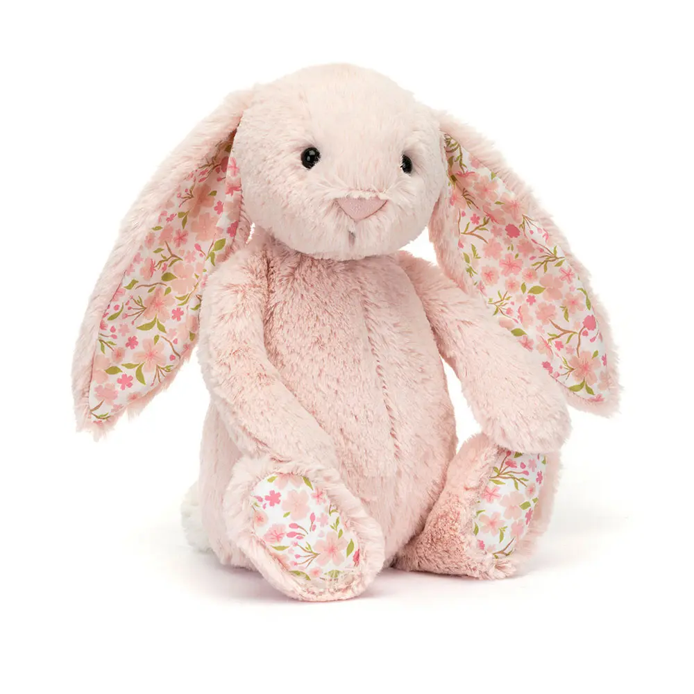 Jellycat Blossom Blush Bunny 'Cherry' Plush Toy - Soft Stuffed Animal, Cute Cuddly Gift for Kids, Collectors, Home Decor Accent