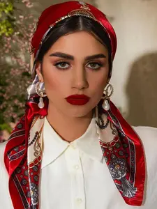 Women's Scarf Print Headscarf, New Style Casual Versatile Scarf for Women, Fashion Accessories for Daily Wear, Trendy All-match & Exquisite Scarf for Gift, Turban Hijab, Tignon Scarf