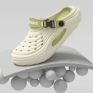 Closed Toe Clogs for Women Men, Thick Sole Breathable Garden Clogs with Adjustable Heel Strap, Lightweight Slip On Sandals, Non Slip Shower Pool Beach Shoes, Casual Indoor Outdoor Summer Walking Mules, Perforated EVA Comfort Clogs, Unisex Travel Wear