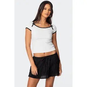 Rashelle Contrast Bow Top