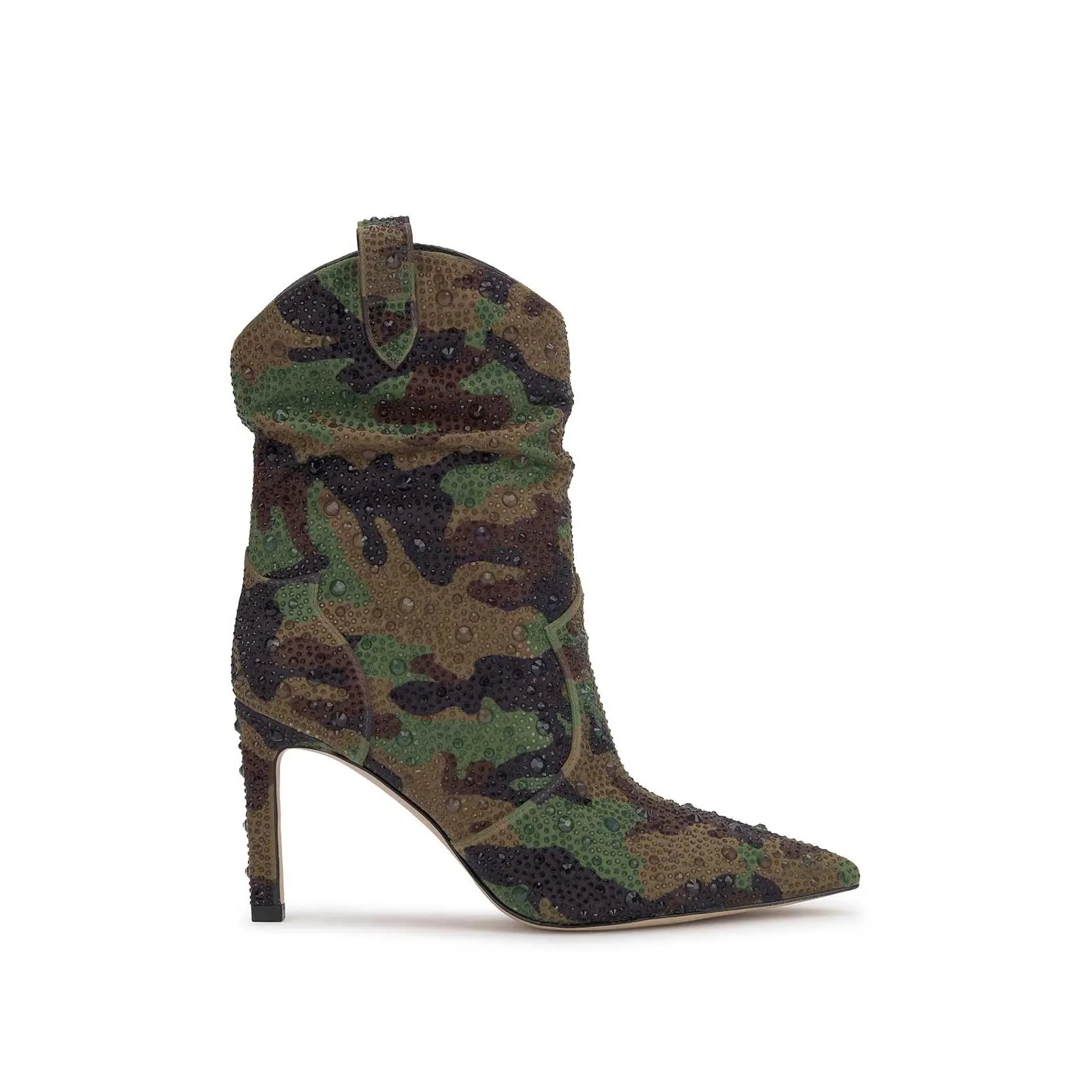 Evgena High Heel Boot in Forest Camo