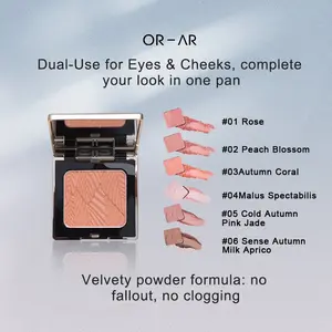 Women's Blush Powder Makeup, Cosmetics Products, Single Pack, Half Peach Color, Non-Flammable, No Scpn/cpnp Notification Required, Ideal for Autumn Season