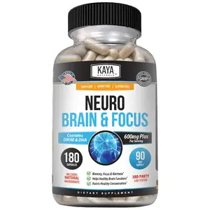 NEW 2026!!! Kaya Naturals - Neuro Brain for Memory & Focus - Nootropic Energy Capsule - Nootropic Brain Support Supplement - Focus & Concentration & Learning Accuracy - Cognitive Function - 180 Count