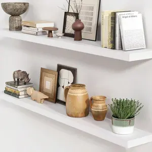 1pc No-Drill Wall Mounted Bookshelf, Plant Storage Rack, Dormitory Hanging Shelf, Wooden Board Organizer, Corner Shelves, Wall Shelf Unit