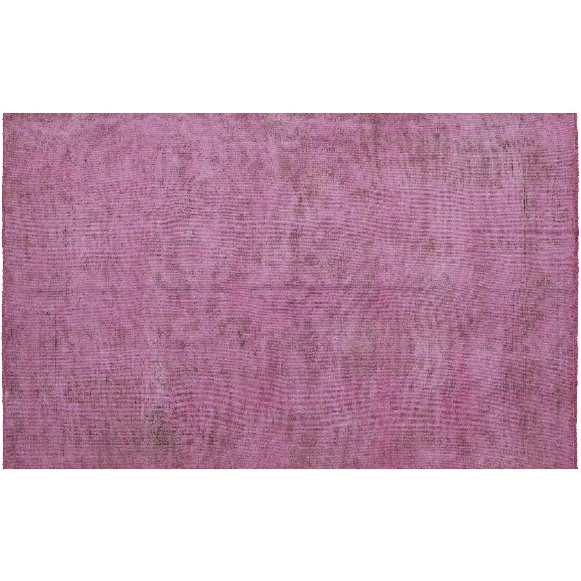 SUPER SALE Pink 5' 9" X 9' 1" Persian Overdyed Hand-Knotted Rug - Q8485