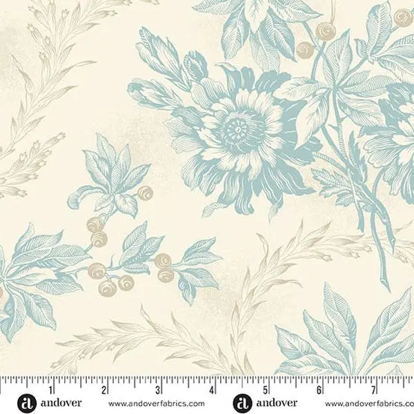 Fabric Andover Laundry Basket Quilts Wheat Embroidery Sewing Bird by the Quarter Yard A-1603-L