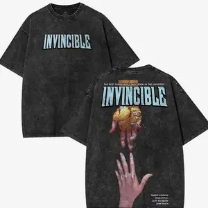 Retro Limited Invincible War T-Shirt, Mark Grayson Atom Eve Love Graphic Tee, TV Show Comics Cartoon Movie Shirt, Invincible Merch Menswear Oversized M8X T4L S7G