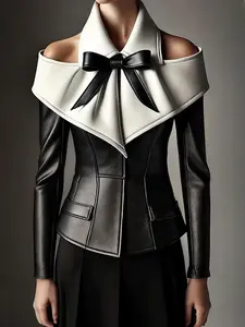Black & White Off Shoulder Jacket