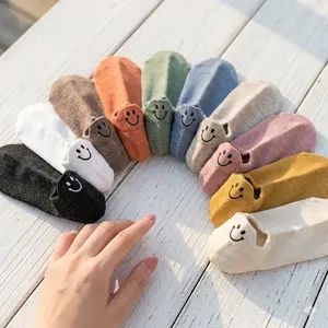 10 Pairs Spring Festival Smiley Ankle Socks | Anti-Blister Raised Heel Tab