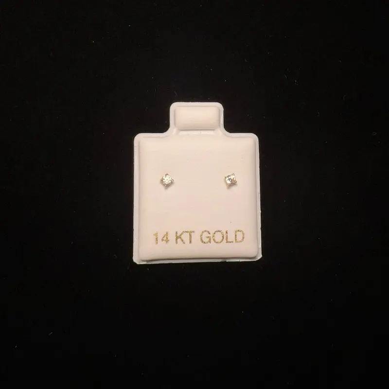 14k Gold Earings Simple Elegant Design 1.75mm sparkle stud