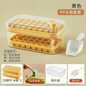 Ice Cube Mold Storage Box with Lid for Freezer