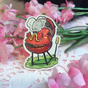 Hotdog Puppy ~ Sticker