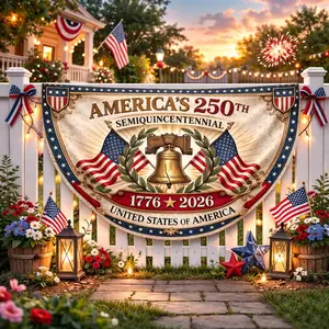 250th Anniversary USA Fan Flag, July 4th Independence Day 2026 Banner, Semiquincentennial Patriotic Gifts, Liberty Bell Vintage Canvas Decor