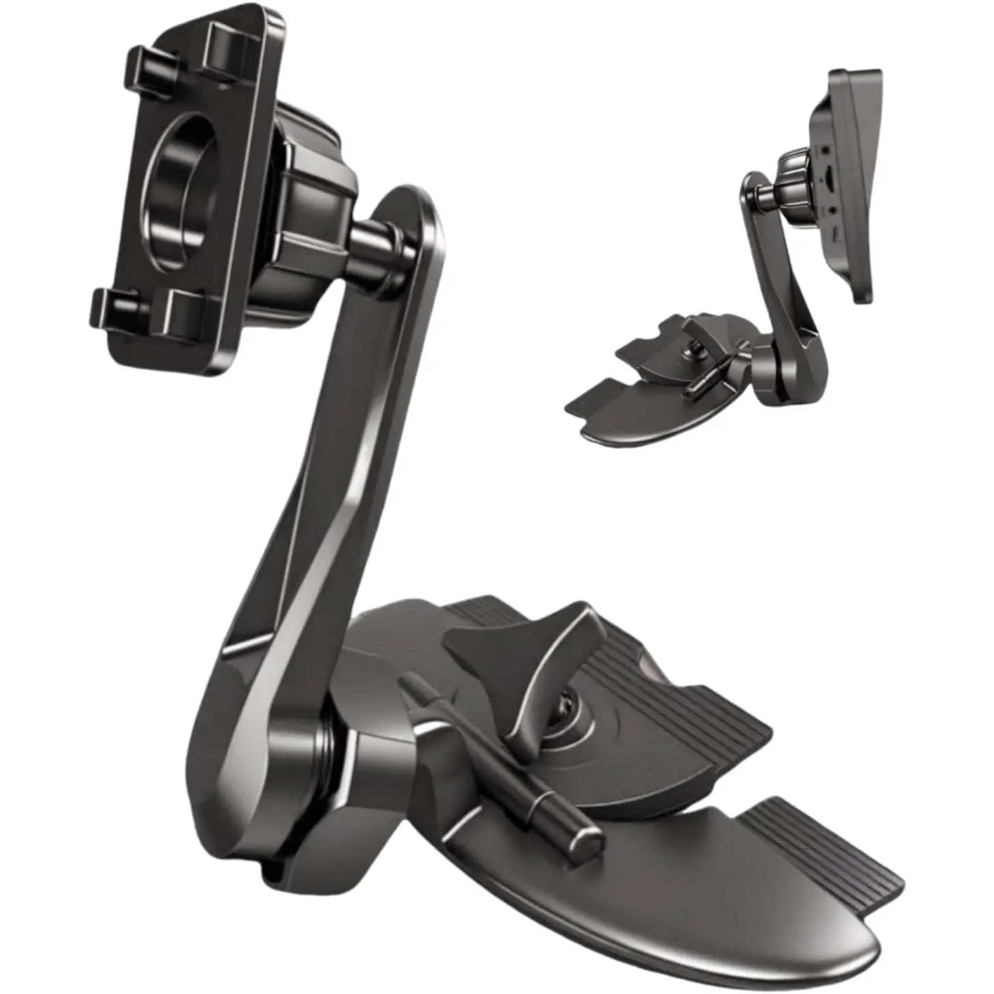 CD Slot Mount for CarPlay Screen Adjustable Arm and 360 °   Rotating Universal Head Compatible with in-Car Monitors CD Slot CarPlay Mount