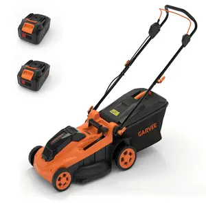 17 Inch Cordless Electric Push Lawn Mower, Brushless Motor, 2x20V 4.0Ah Batteries with Charger, 2-in-1 Bagging & Mulching, Portable Walk-Behind Lawn Grass Mower for Yard Garden