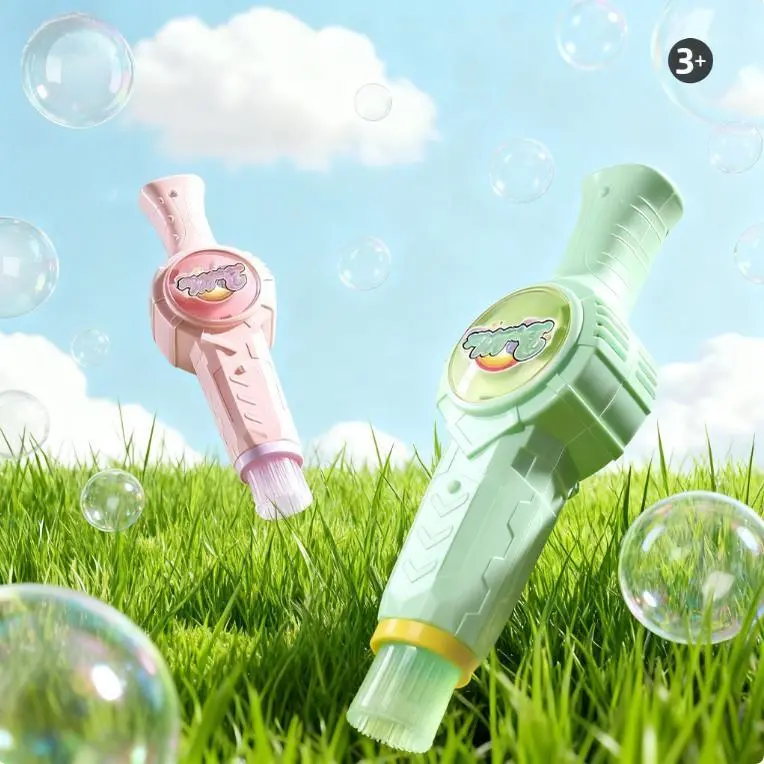 Fog Bubble Machine,Elastic Smoke Bubble Machine,Rechargeable Automatic Smoke Bubble Maker,Colorful Lights & Music,Magic Fog Bubble Wand Summer Christmas Birthday