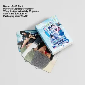 Kopo Men's Band Small Card Fans Must Have LNGSHOT Small Card Box 50 Korean Men's Band Peripheral Laser Lomo Card Postcard Gift