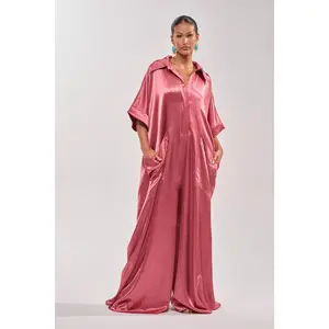 SHE'S RICH OVERSIZED JUMPSUIT IN ROSE