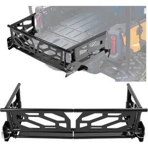 UTV Bed Extender Compatible With 2016-2024 Honda Pioneer 700-4 1000-5 Cargo Tailgate Gate Accessories Black