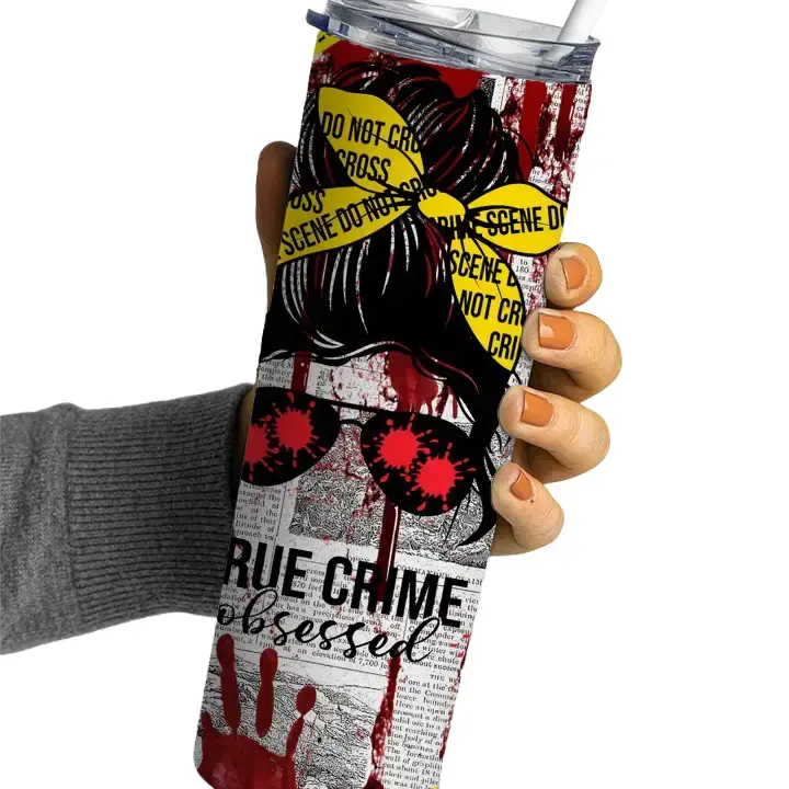 True Crime Obsessed 20 oz Stainless Steel Drinkware Tumbler