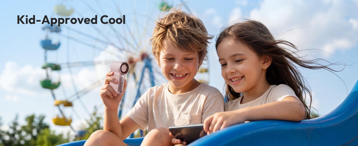 FUDUOO Portable Handheld Fan — High-Speed, Powerful Airflow with 199-Level Stepless Adjustment. Rechargeable Design. An Essential Cooling Companion for Summer Travel, Vacations, and Outdoor Activities. Perfect Gift.