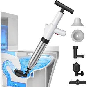 Plunger, Air Pressure High Pressure Clog Remover Tool, All-Purpose Plunger for Clog - White