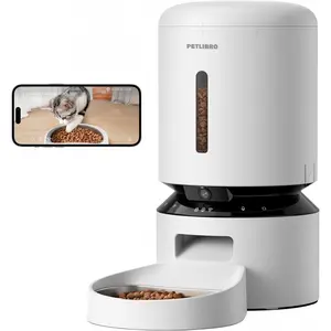 Automatic Cat Feeder with Camera, 1080P HD Video with Night Vision, 5G WiFi Pet Feeder with 2-Way Audio, Low Food & Blockage Sensor, Motion & Sound Alerts for Cat & Dog Single Tray