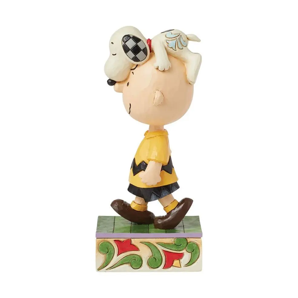 Peanuts by Jim Shore Snoopy on Charlie Brown'sHead Figurine