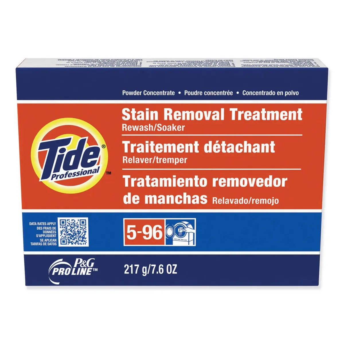 Tide Professional PGC51046 Household Stain Removal Detergent Powder - Home Supplies, Front Load Safe, 7.6oz, 14 Packs, For Washable Fabric