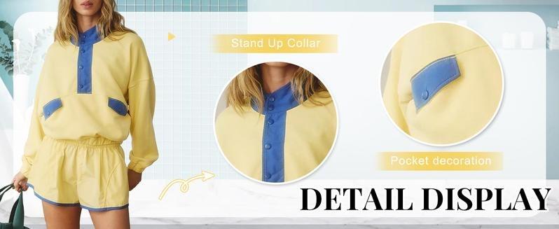 WoodBerry Women's Two Piece Workout Short Sets Summer Lounge Sweatsuits Long Sleeve Athletic Outfits Pullover Sweatshirt and Shorts Travel Tracksuit with Pockets WoodBerry Women's Two Piece Workout Short Sets Summer Lounge Sweatsuits Long Sleeve Athletic Outfits Pullover Sweatshirt and Shorts Travel Tracksuit with Pockets