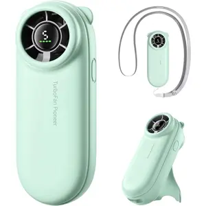 TurboBear Portable Handheld Turbo Fan-  Air Speed, Ultra-Light 86.5g Hand Fan, 5 Gear Cooling, Rechargeable  , Pocket Cute Small Fan Travel Essentials Gifts Women