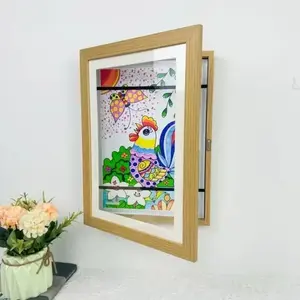 Kids Art Frames Quick Change Kids Art Display, Drawing Portfolio Artwork Storage Frame, Front Opening Changeable Display 9.8x13.7 ,Home Décor Decor Photo
