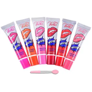 VENICARE WOW VeniCare Lip Stain Lip Gloss Set - 6 Vibrant Colors with Free Rainbowsugar Lip Gloss - Matte Finish, Waterproof, Long-lasting, Hydrating, Gift Set