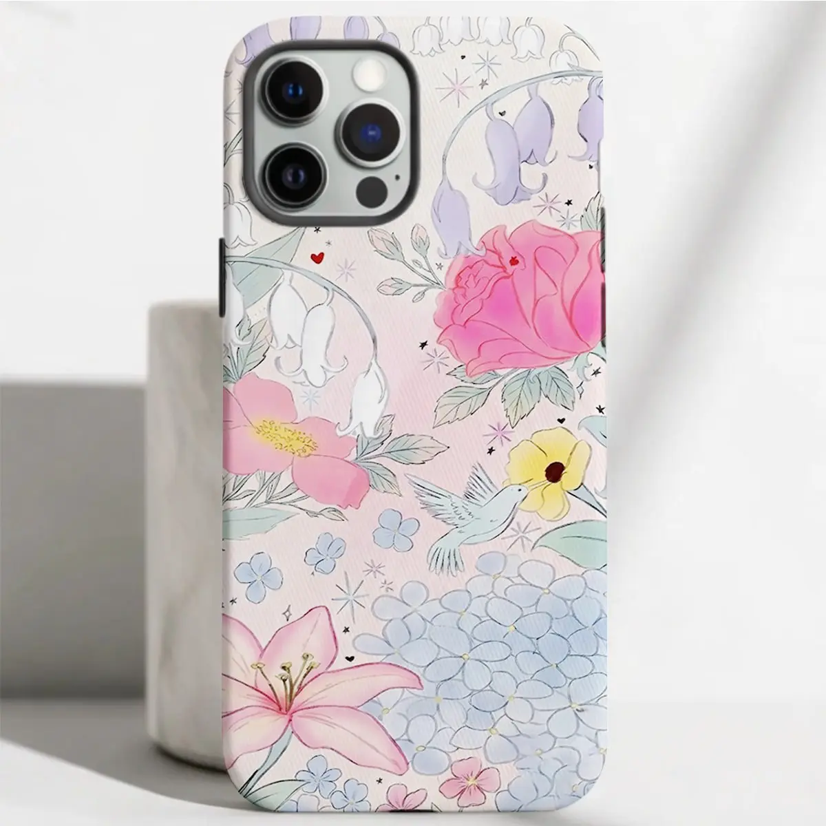 Flower Tough Cases - Bluebelle Dreams, Limited Edition iPhone Case | Protection Floral Cute Trendy Girl Bumper Emblem Durable