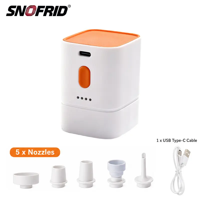 【DealsForYouDays】Snofrid Portable Mini Air Pump for Air Mattress & Pool Floats, Fast Inflate & Deflate Camping
