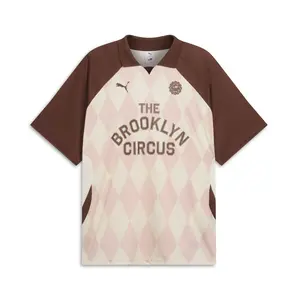 PUMA Mens Bkc V Neck Short Sleeve Jersey Casual - White