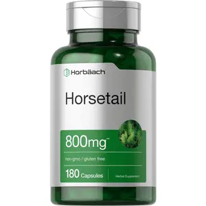 Horbäach Horsetail Herb Capsules 800mg | 180 Count | Non-GMO, Gluten Free Herb Extract Supplement