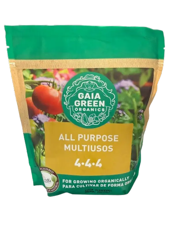 Gaia Green Organics All-Purpose Multiusos 4-4-4 Fertilizer 500g/1.1LB - 100% Organic, Versatile for Indoor & Outdoor Plants, Eco-Friendly