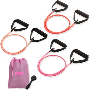 Resistance Tube Bands Set - Exercise Bands with Handles, Door Anchor and Workout Guide