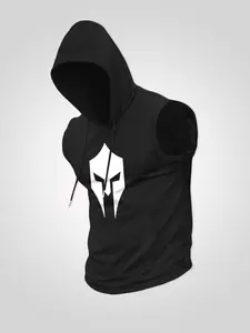 Spartan Helmet Hooded Sleeveless Tank Top, 2026 American Hardcore Gym Style Oversized Vest, Multi-Color Options, Ideal for Strength Training, Daily Lifting, Street Outfits, A Standout Piece to Showcase Tough Guy Strength.
