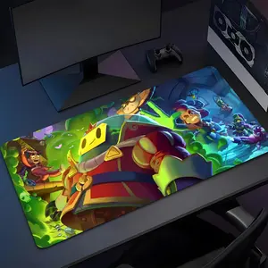 Brawl Stars Mouse Pad Gaming Mouse Pad, Large Gaming E-Sports Computer Thickened UV Reactive Mouse Pad, Rubber Material Non-Slip Mouse Pad