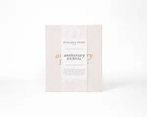 Duncan & Stone Anniversary Journal – Linen Bound Hardcover Spiral Notebook for Couples' Milestones & Memories, 189 Pages, Taupe Cover, Ivory Pages, Travel Diary Notebook