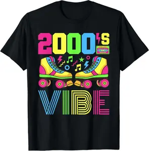 100%cotton 2000's Vibe 00s Theme Party 2000s Costume Early 2000s Outfit T-Shirt Top Casual  Distressed