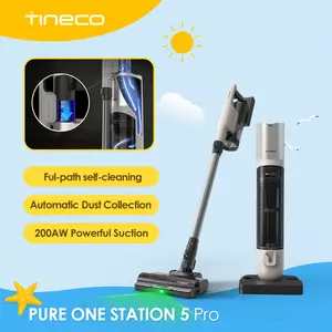 Tineco Pure ONE Station 5 Pro Cordless Vacuum, Automatic Dust Collection, Full-Path Self-Cleaning, ZeroTangle Brush, Up to 100 Minutes Runtime, Stick Vacuum Cleaner for Pet Hair, Carpet & Hard Floor