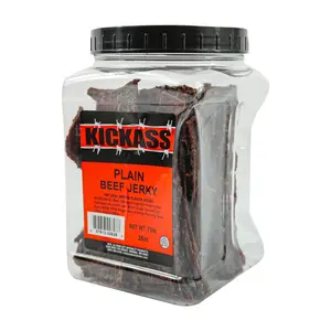 Kickass Original/Plain Beef Jerky 35CT Tub - High Protein Snack