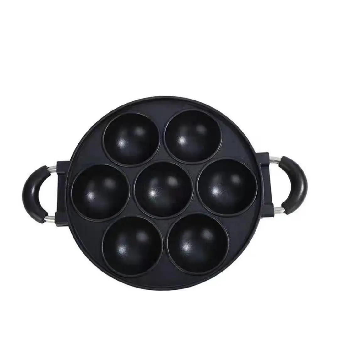 7-Hole Takoyaki Pan, 1 Piece Non-Stick Cooking Takoyaki Maker, Multi-Functional Cake Mold, Household Kitchen Cookware