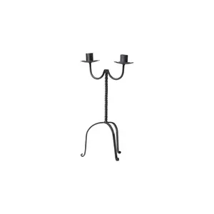 Twisted Wrought Iron Candelabra