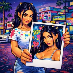 POP ART POLAROID Customs 24x36 Canvas Prints & Paint by Izadi Graffiti Mansion Custom Artwork  All sales are final and full grade controls at the discretion of the artist Izadi